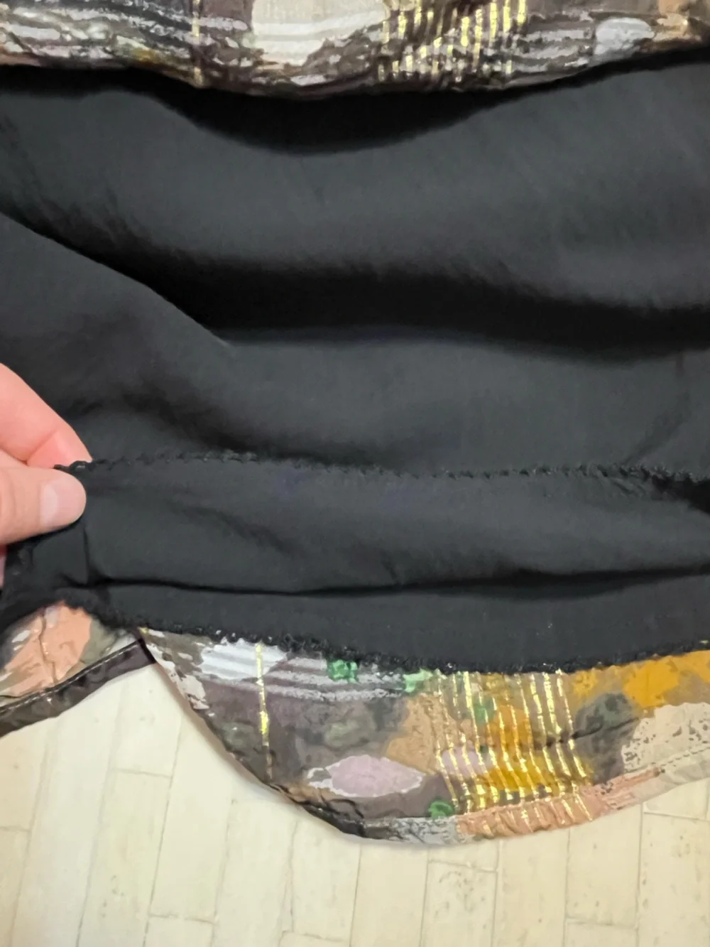 Anthropologie Multicolor Metallic Gold Long Sleeve Maxi Dress size Medium - Picture 10 of 12